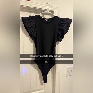 black body suit, size L, selling for $5, worn once.
